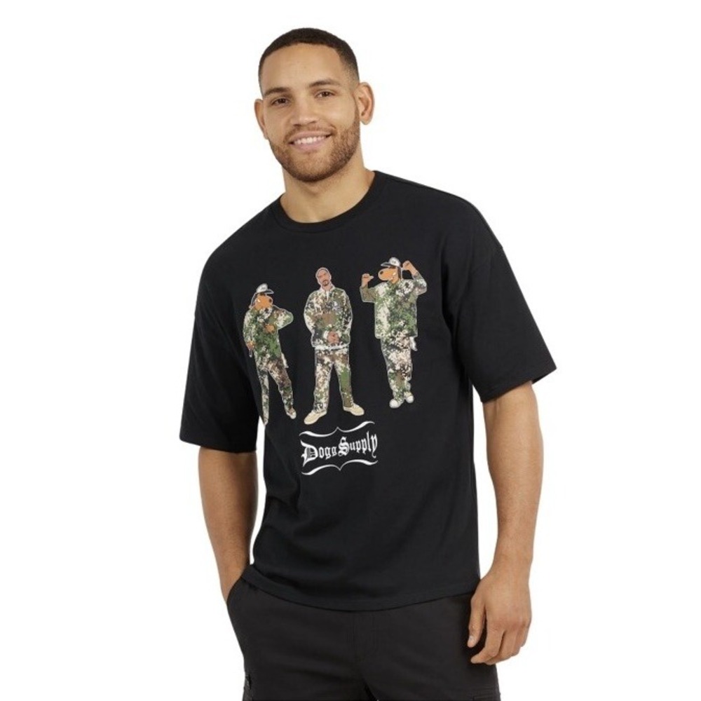 Dogg Supply by Snoop‎ Dogg Mens Graphic Tee Black Soot 2XL DS14TE25W New